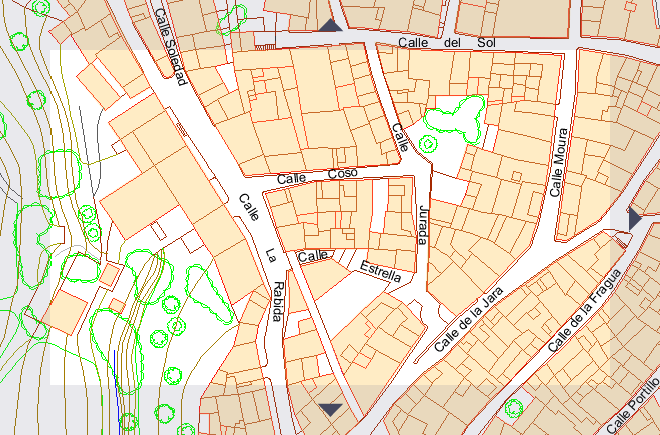 Sección D2 del plano de Aroche